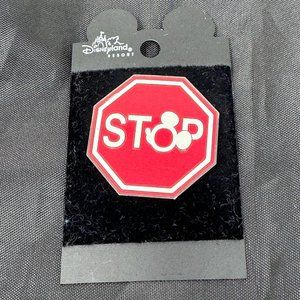 Mickey Silhouette Stop Sign Disney‎ Pin DisneyLand Resort